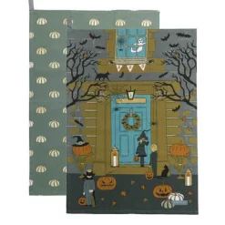 Pumpkin & Halloween Set Of 2 Tea Towels