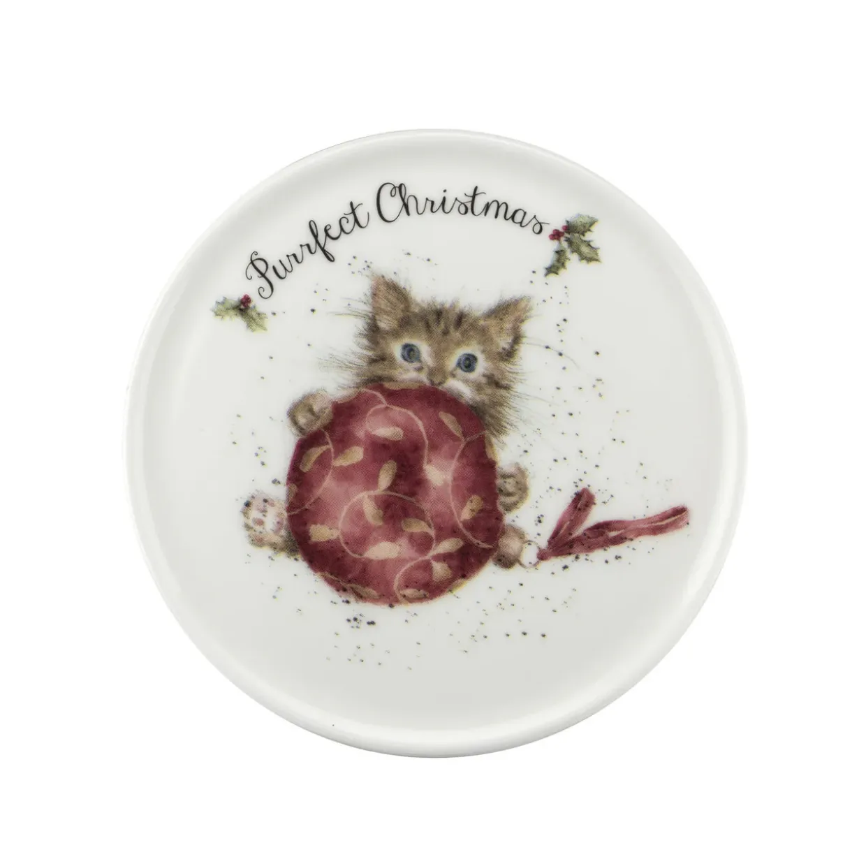 Purrfect Christmas Fine Bone China Mug & Coaster Set