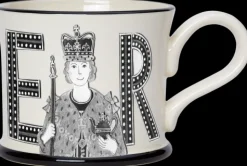 Queen Elizabeth Ii Commemoration Mug By Moorland Pottery
