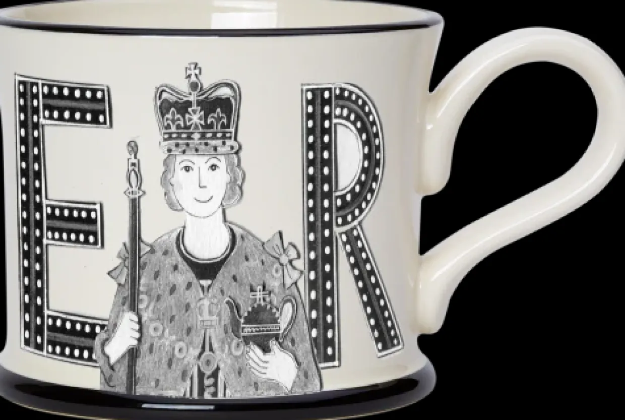 Queen Elizabeth Ii Commemoration Mug By Moorland Pottery