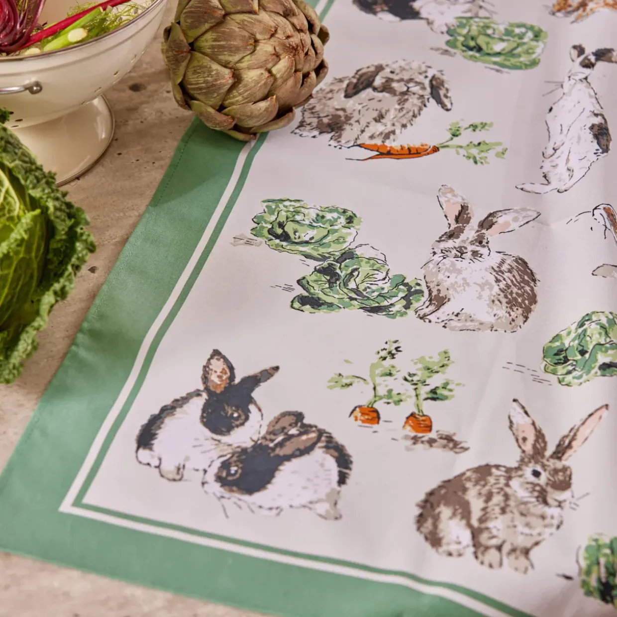 Rabbit Patch Tea Towel