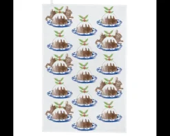 Rabbit & Pudding Tea Towel