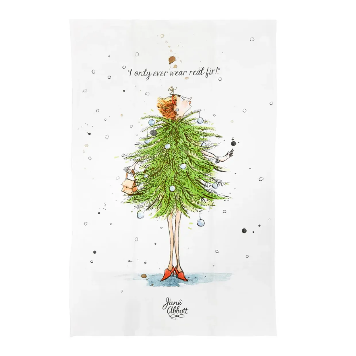 Real Fir Cotton Tea Towel