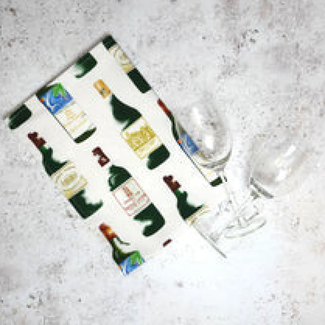 Red Bordeaux Tea Towel By Corinne Alexander