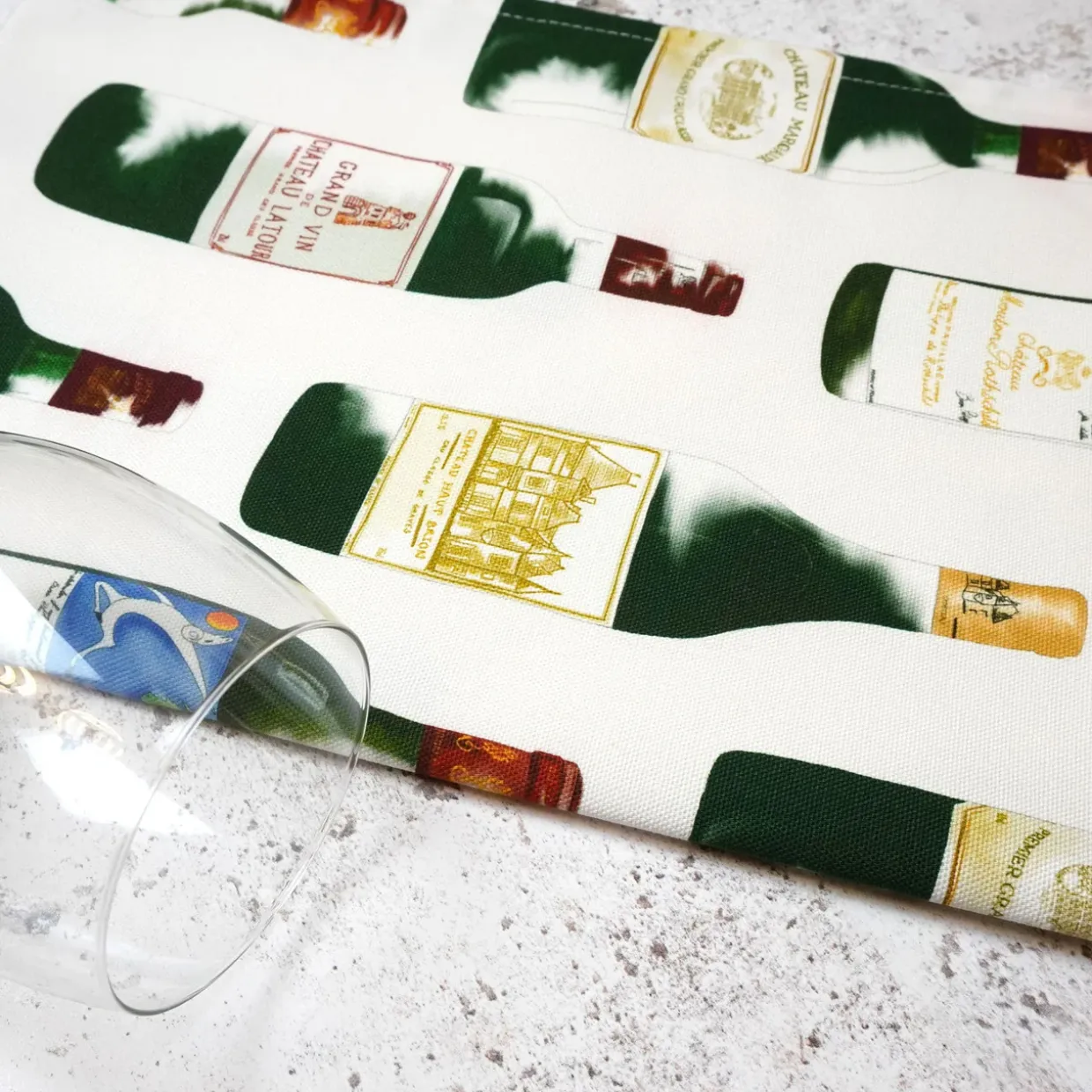 Red Bordeaux Tea Towel By Corinne Alexander