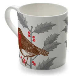 Robin & Holly Bone China Mug
