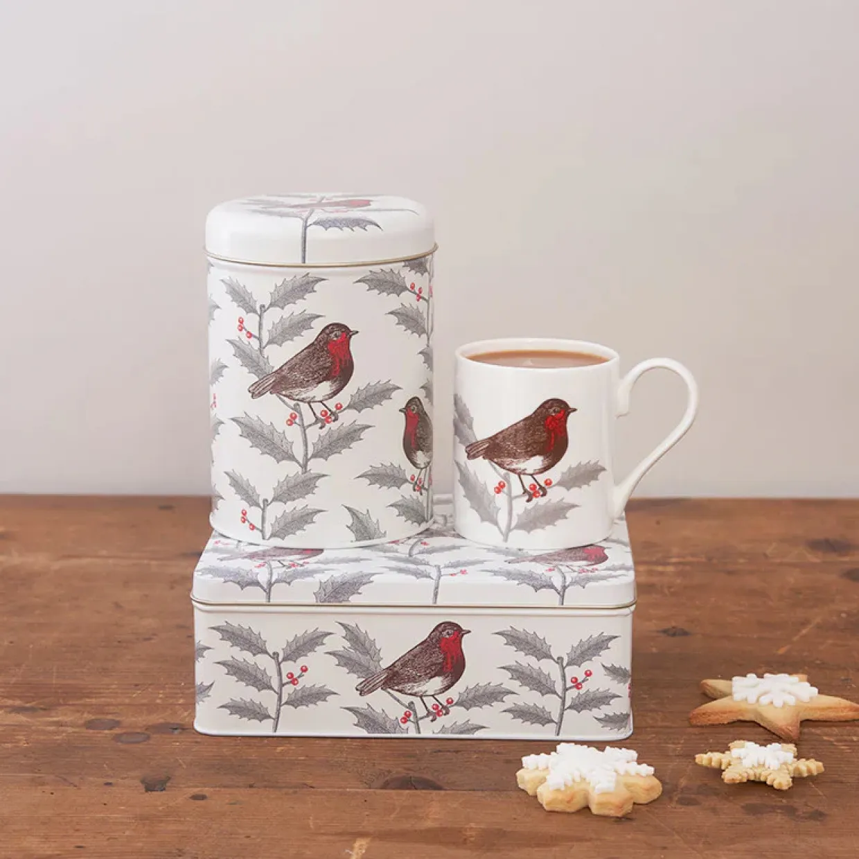 Robin & Holly Bone China Mug