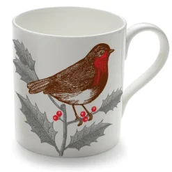 Robin & Holly Bone China Mug