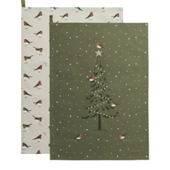 Robins Set Of 2 Tea Towels