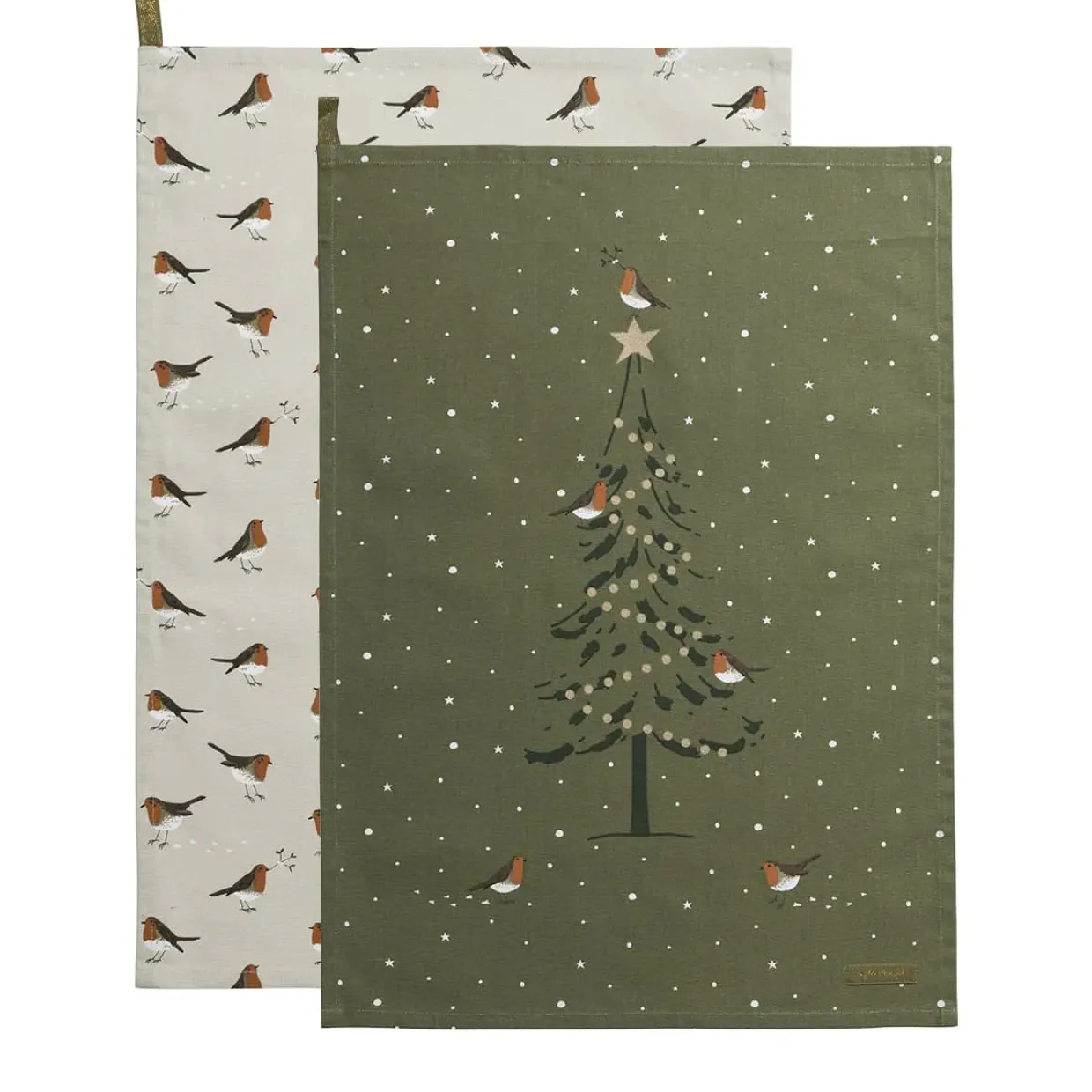 Robins Set Of 2 Tea Towels