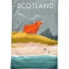 Scotland Highland Cow Tea Towel