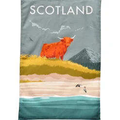 Scotland Highland Cow Tea Towel