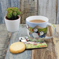 Sea Thrift Puffins Bone China Mug (Boxed)