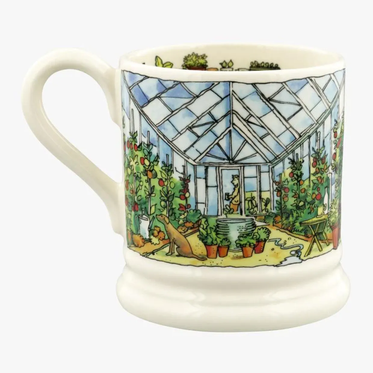 Setting Up Home Greenhouse 1/2 Pint Mug