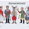 Shakespeare's Charaters Tea Towel