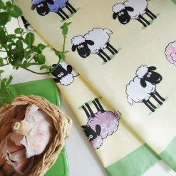 Sheepish Linen/Cotton Tea Towel