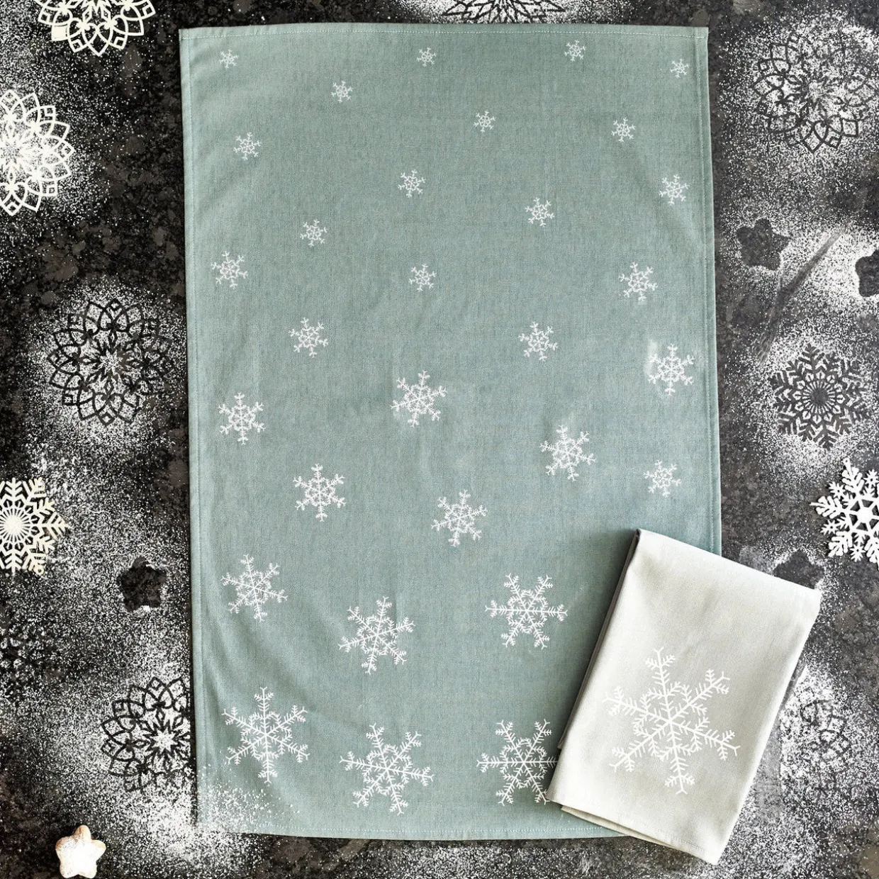 Snowflake Cotton Tea Towel 2 Pack