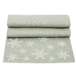 Snowflake Linen 70In Table Runner