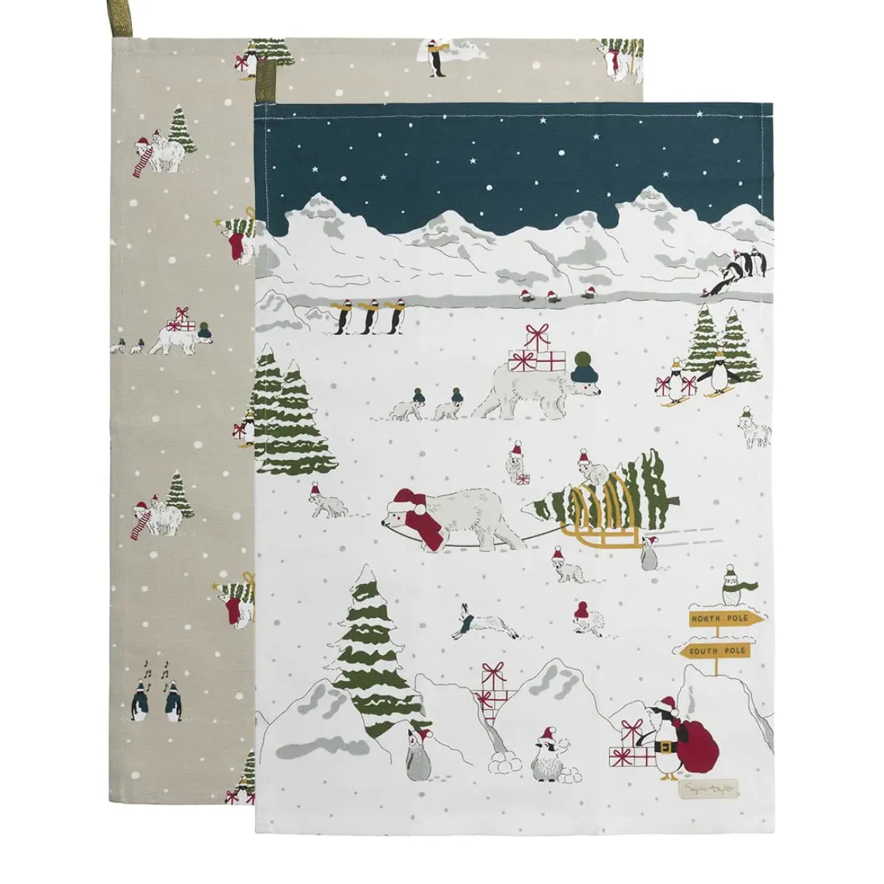 Snow Season Set Of 2 Tea Towels