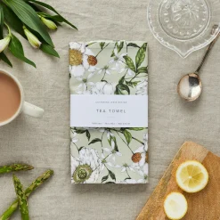 Spring Blossom Tea Towel - Light Green