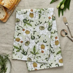 Spring Blossom Tea Towel - Light Green
