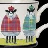 Tartan Sheep Mug By Moorland Pottery
