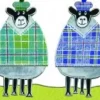 Tartan Sheep Mug By Moorland Pottery