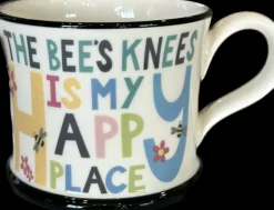 The Bee's Knees Is My Happy Place Mug By Moorland Pottery