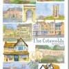 The Cotswolds By Emma Ball Tea Towel