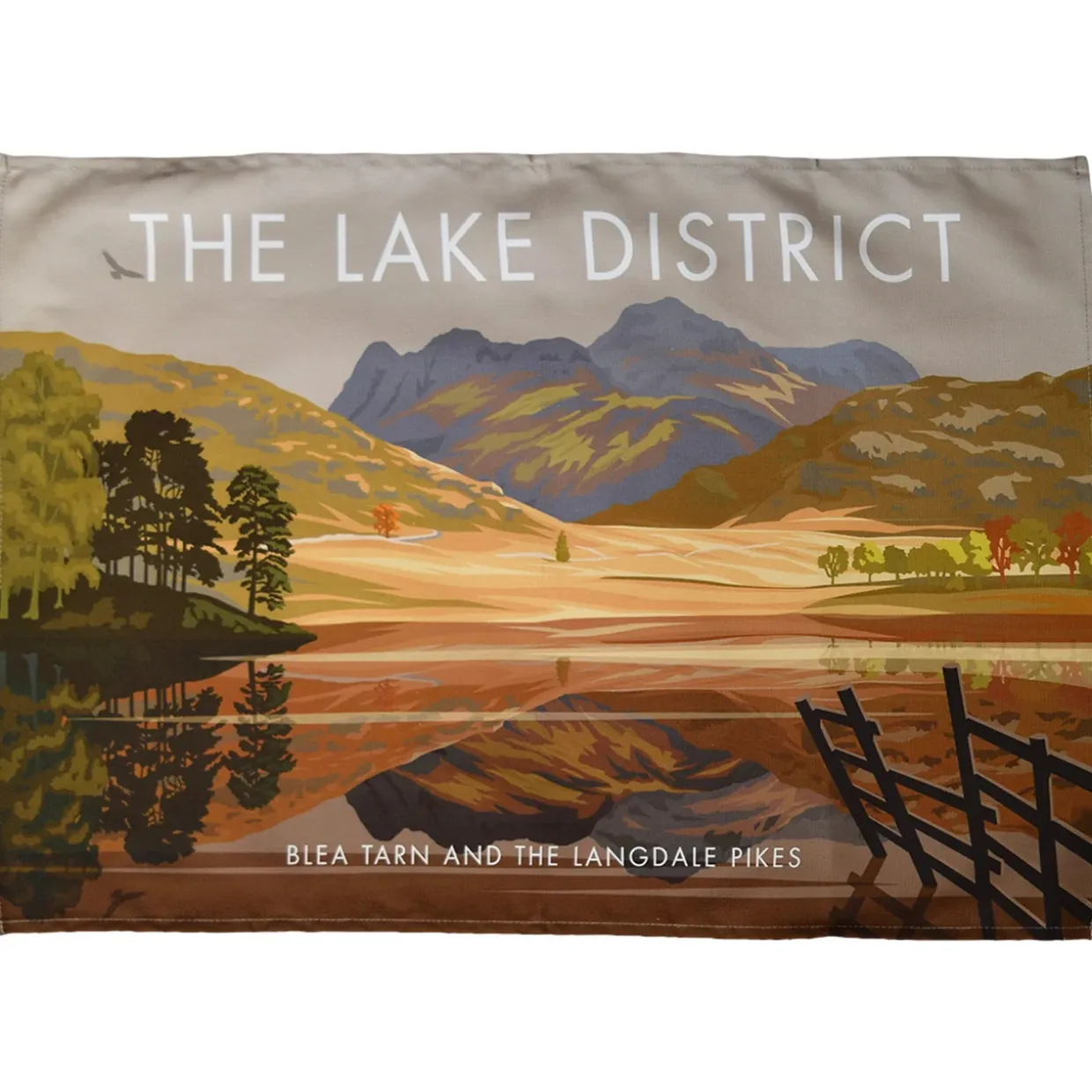 The Lake District - Blea Tarn And The Langdale Pikes Tea Towel