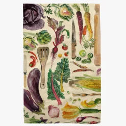 Vegetable Garden Linen Blend Tea Towel