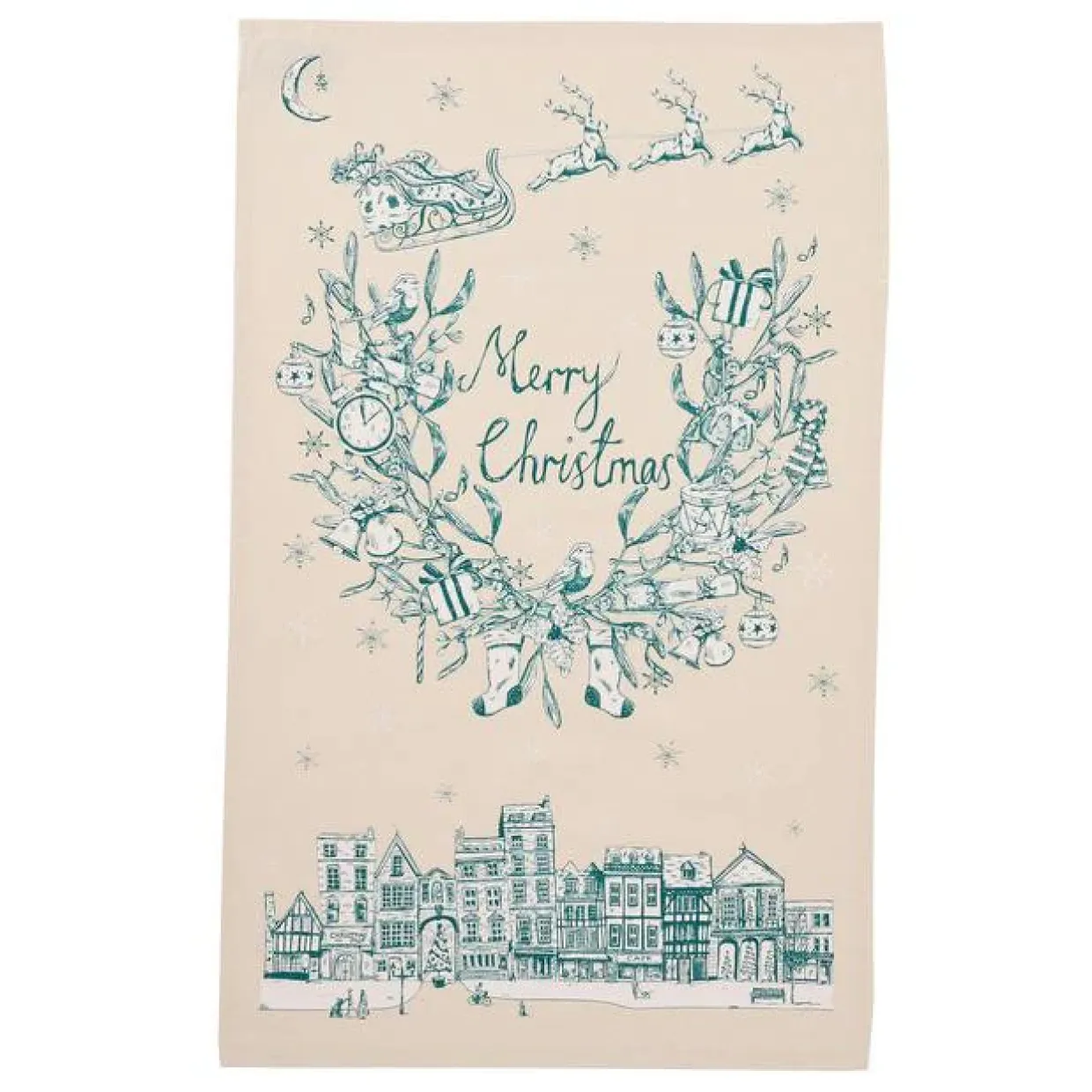 Victoria Eggs Night Before Christmas Tea Towel
