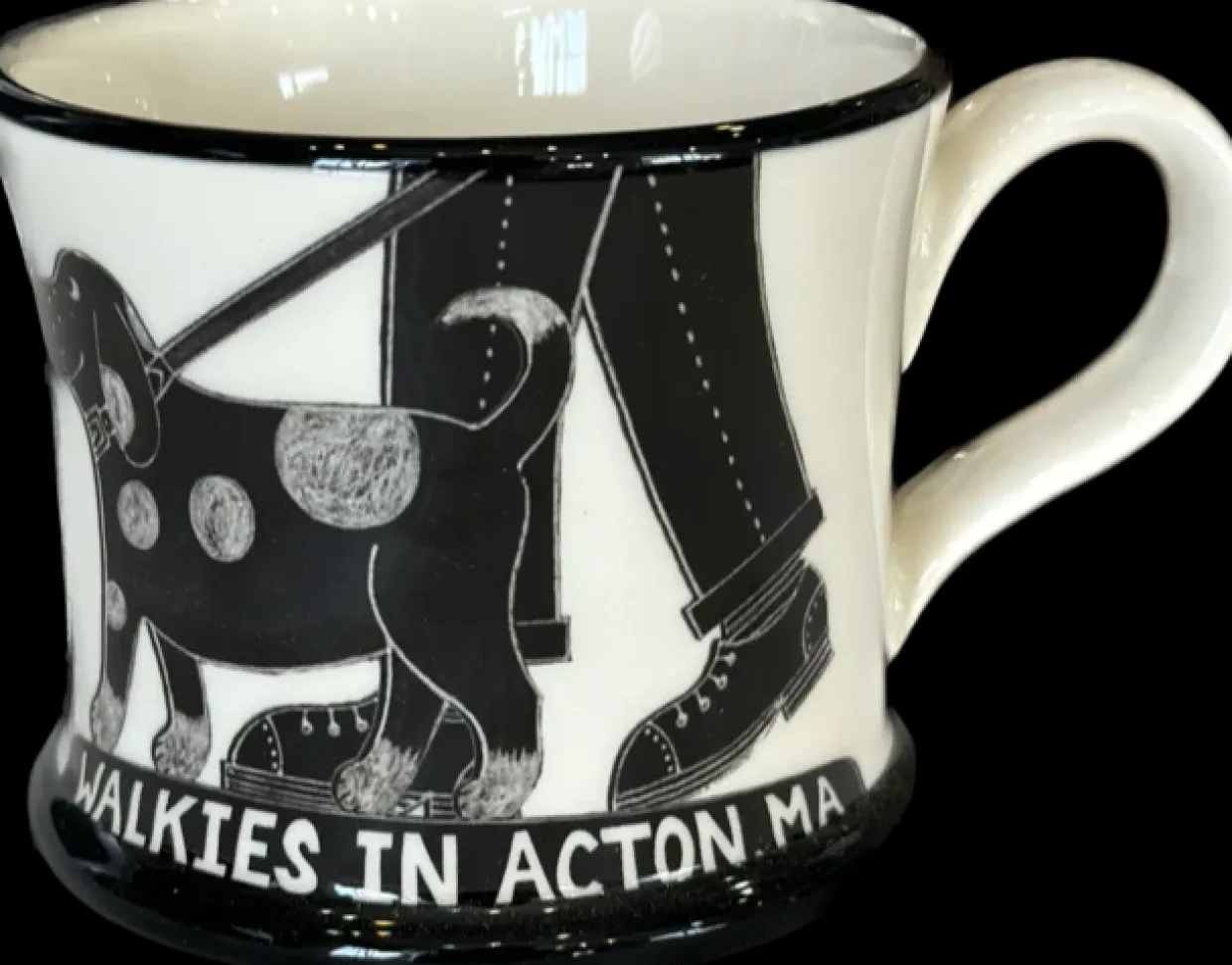 Walkies In Acton, Ma Mug By Moorland Pottery
