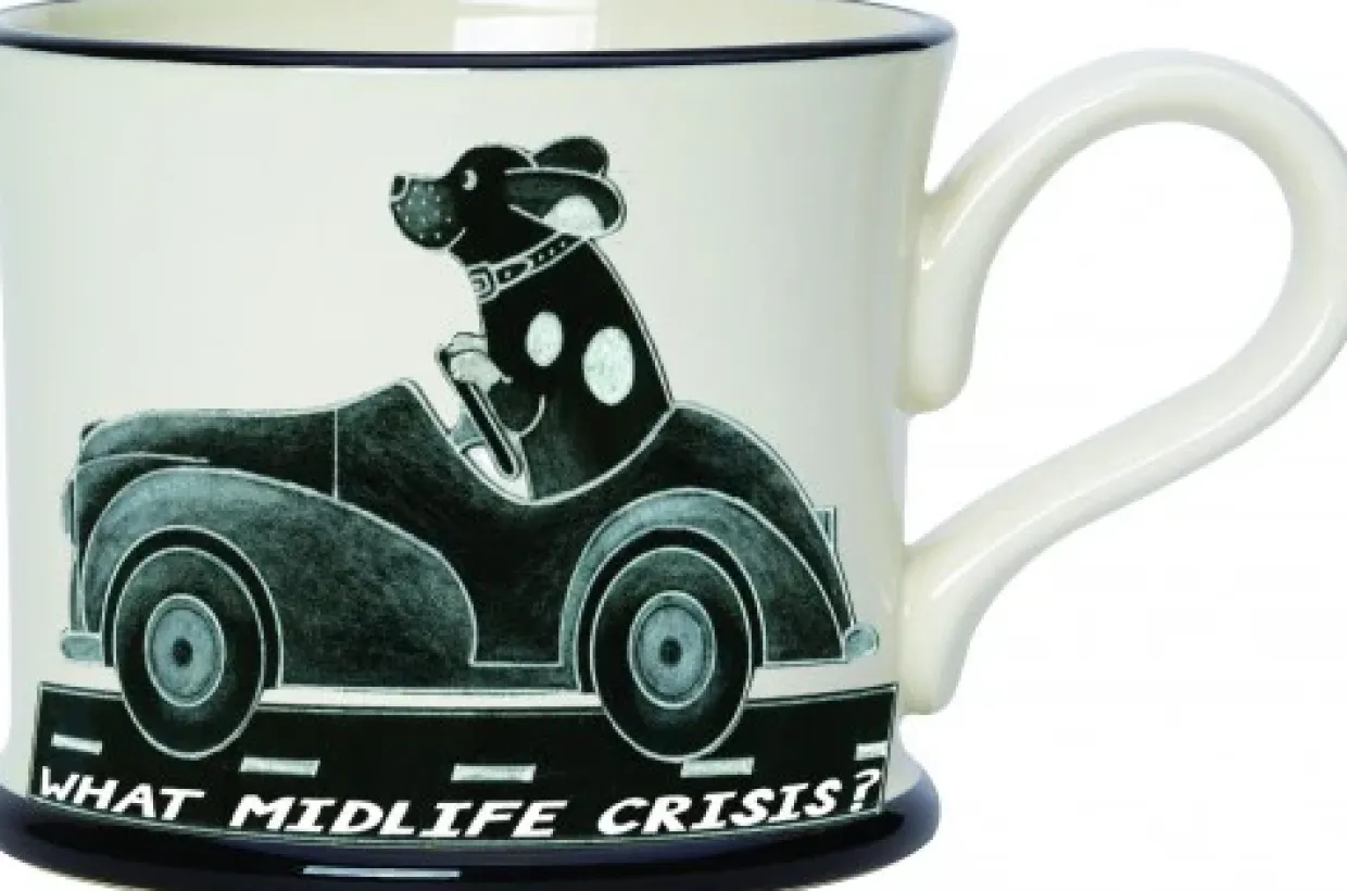 What Midlife Crisis? - It's A Dog's Life Mug By Moorland Pottery