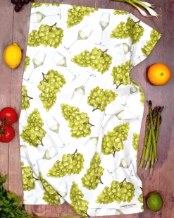 White Wine Tea Towel By Corinne Alexander