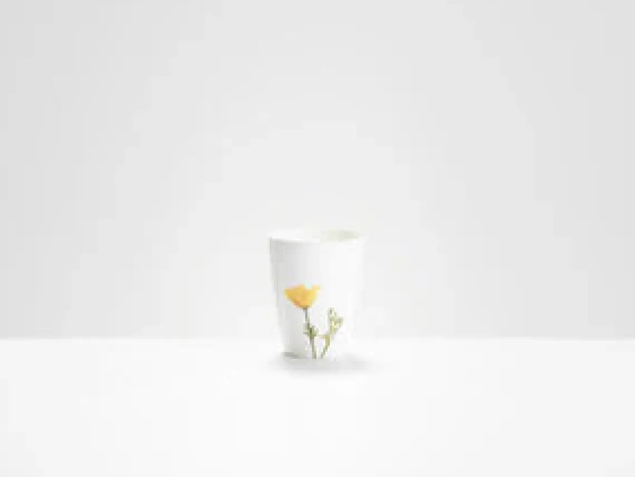 Yellow Poppy Beaker